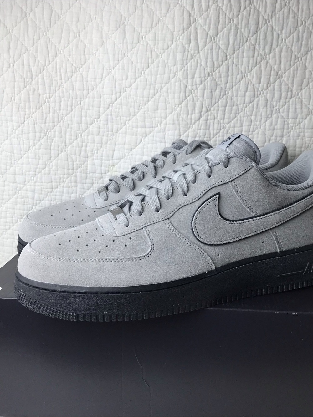 Nike Air Force 1 ‘07 LV8 Shoes Men’s SZ 15 Smoke Grey Suede Black HQ1966-001 - Picture 7 of 13
